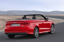 Rotes Audi A3 Cabrio 1.4 TFSI Ultra mit 150 PS in der Heckansicht