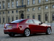 Standaufnahme vom roten Cadillac ATS