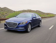 Blauer Hyundai Genesis 2014: Fotos von der Fahrt