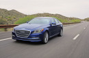 Blauer Hyundai Genesis 2014: Fotos von der Fahrt