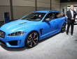 Auf der AMI in Leipzig zeigt Jaguar sein neuen Sport-Kombi XFR-S Sportbrake in blau