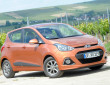 Standaufnahme vom neuen (2014) Hyundai i10 in orange