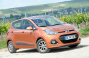 Standaufnahme vom neuen (2014) Hyundai i10 in orange