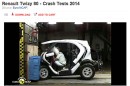 Das Elektroauto Renault Twizy 80 wird beim EURO NCAP gecrasht