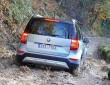 Die Heckansicht des Skoda Yeti 4x4 1,8 TSI, Schlamm, Wasser