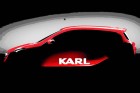 Der Opel Karl noch verhüllt