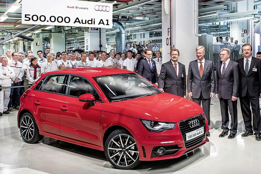 Eine halbe Million gefertigter Audi A1 am Standort Brüssel