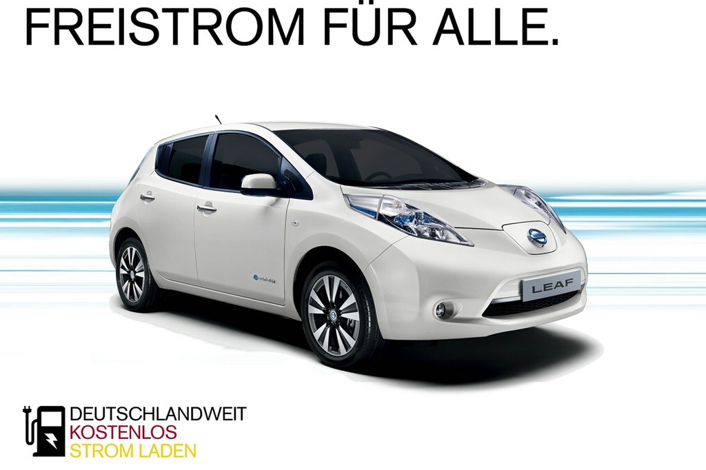 Ab 3. Oktober kann man bei den Nissan-Händlern kostenlos „Strom tanken“.