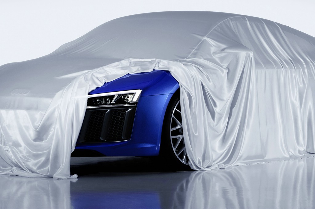 Ein Tröpfchen Neuheit: Der Audi R8 erhält optional Laserlicht.