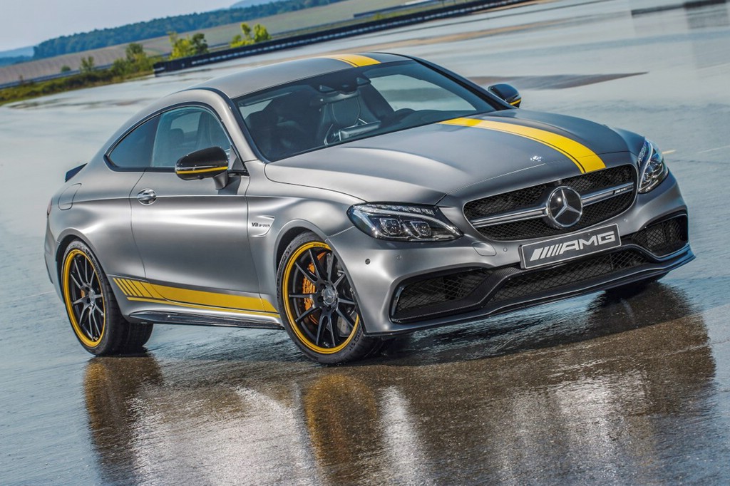 Special Model Mercedes-AMG C 63 Coupé Edition 1, designo Magno Selenite Grey with yellow film coating